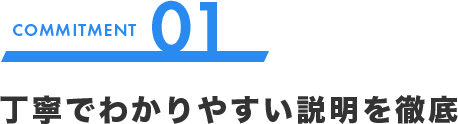 丁寧でわかりやすい説明を徹底